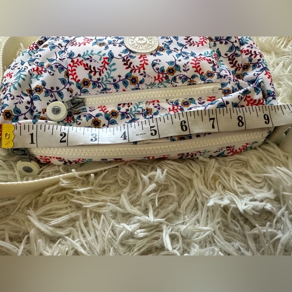 Kipling White and Blue Floral Crossbody Bag - Picture 10 of 11